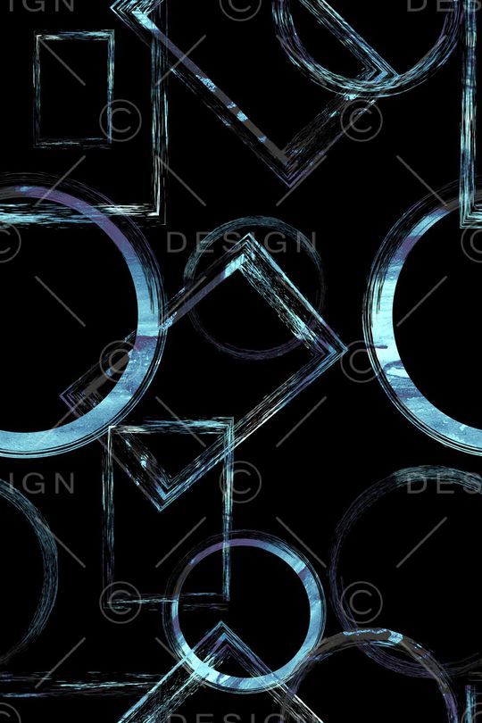 水墨几何印花华亿平台图片