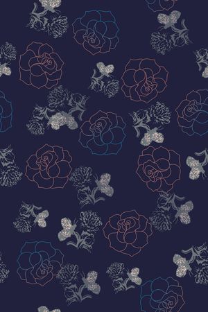 玫瑰花印花华亿平台图片