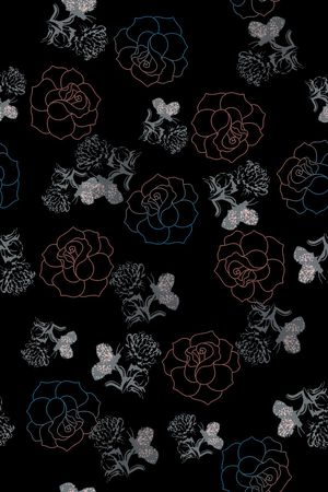 玫瑰花印花华亿平台图片