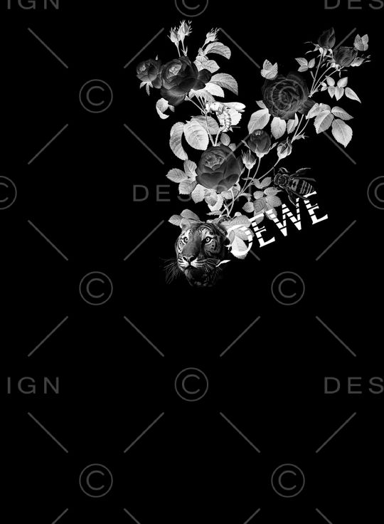 胸前独幅印花华亿平台图片