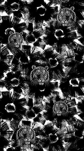 937885-抜印 抽象纹理底纹 老虎头