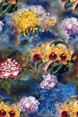 中国风印花华亿平台图片