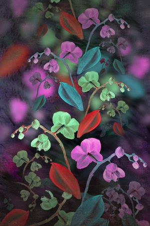 花卉印花华亿平台图片