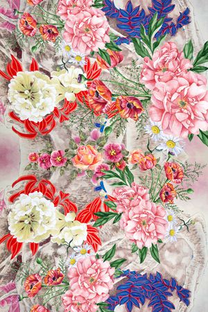 花卉印花华亿平台图片