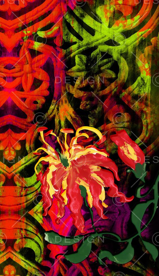 花卉印花华亿平台图片