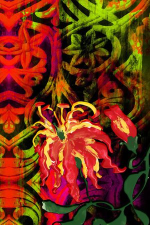 花卉印花华亿平台图片