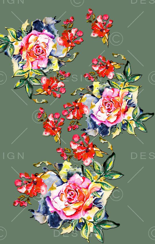 花卉印花华亿平台图片