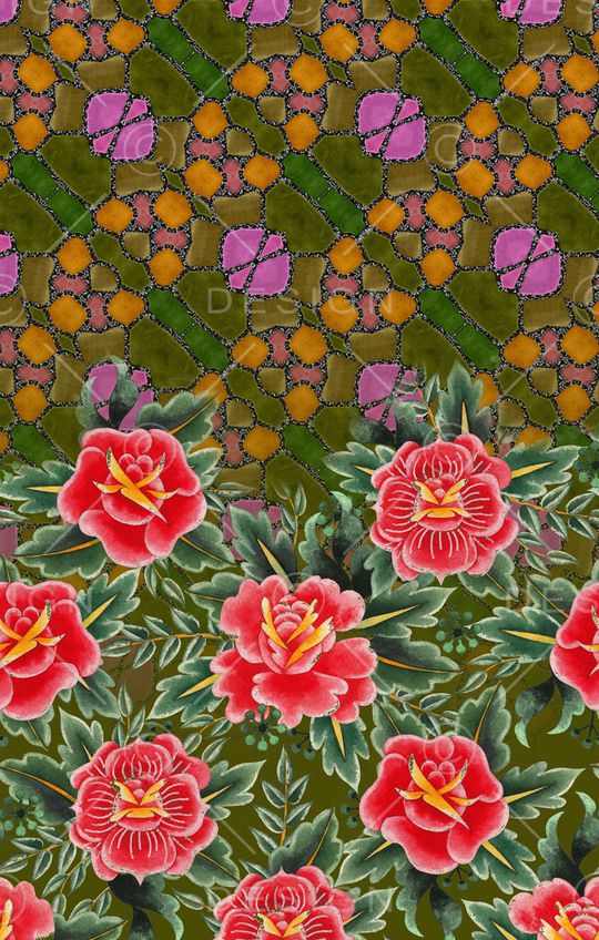 花卉印花华亿平台图片