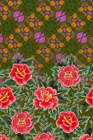 花卉印花华亿平台图片