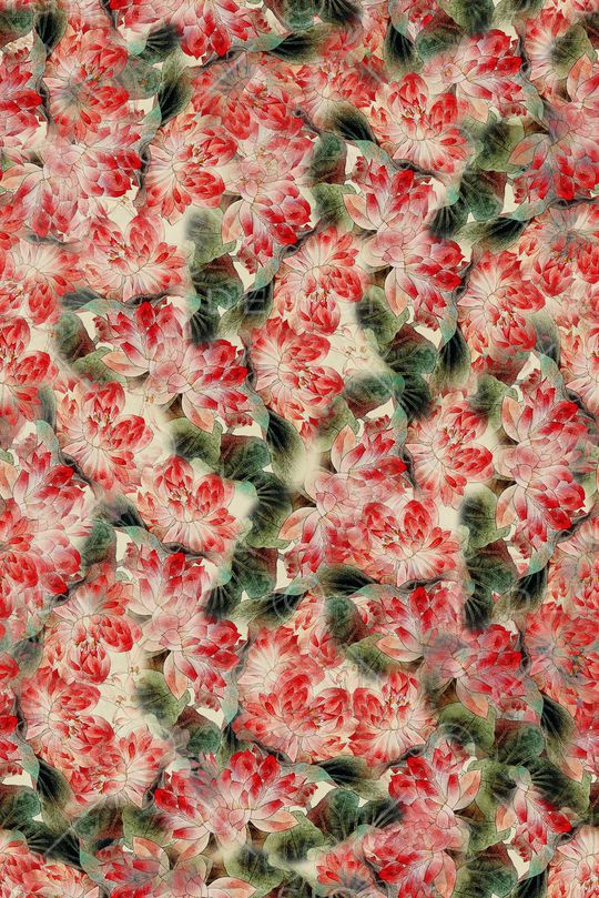 荷花印花华亿平台图片