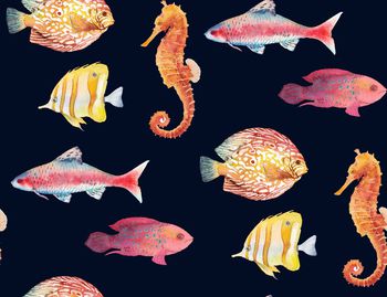 水彩花卉印花华亿平台图片