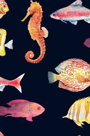 水彩花卉印花华亿平台图片