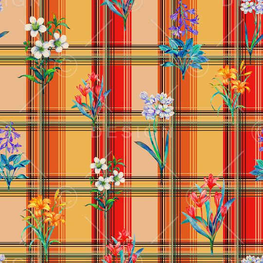 格子印花华亿平台图片