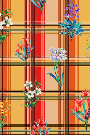 格子印花华亿平台图片