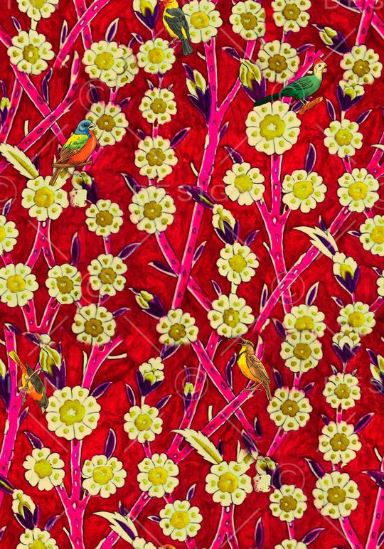 花卉印花华亿平台图片