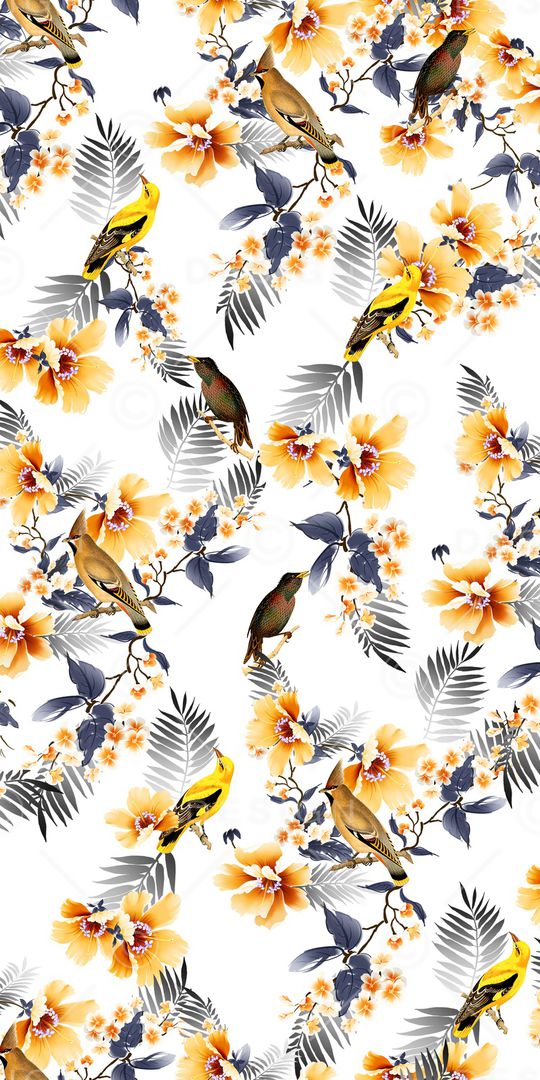 手绘花卉印花华亿平台图片