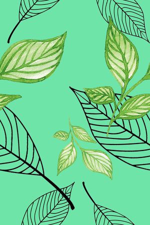 绿植树叶印花华亿平台图片