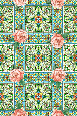 抽象花卉印花华亿平台图片