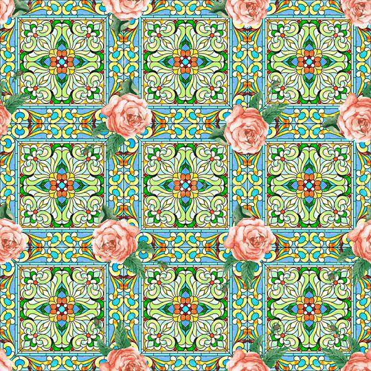 抽象花卉印花华亿平台图片