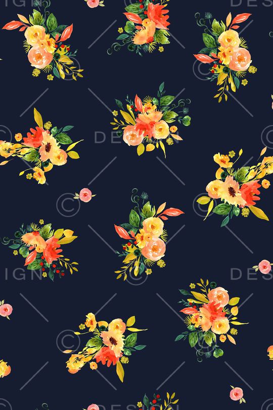 花卉印花华亿平台图片