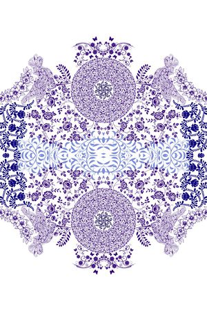 线条花卉印花华亿平台图片