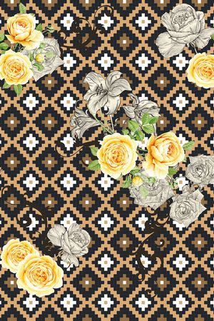 格子印花华亿平台图片