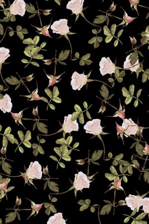 手绘花卉印花华亿平台图片