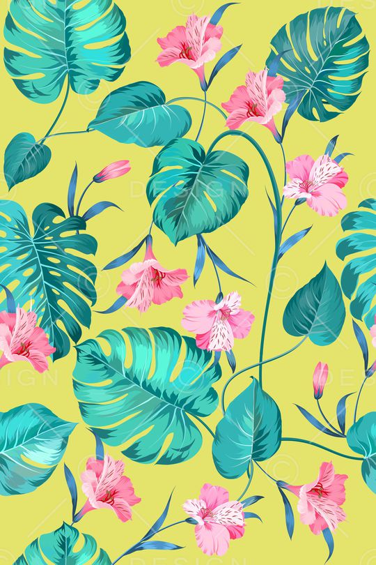 手绘花卉印花华亿平台图片