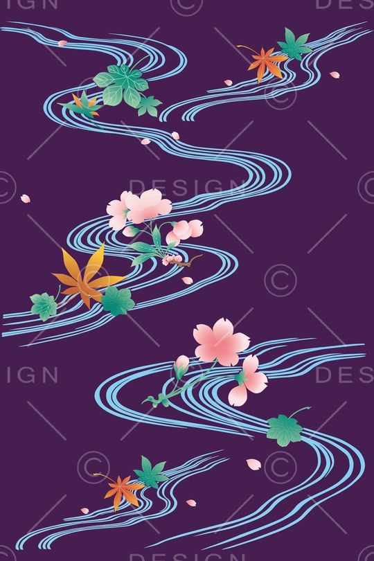 手绘花卉印花华亿平台图片