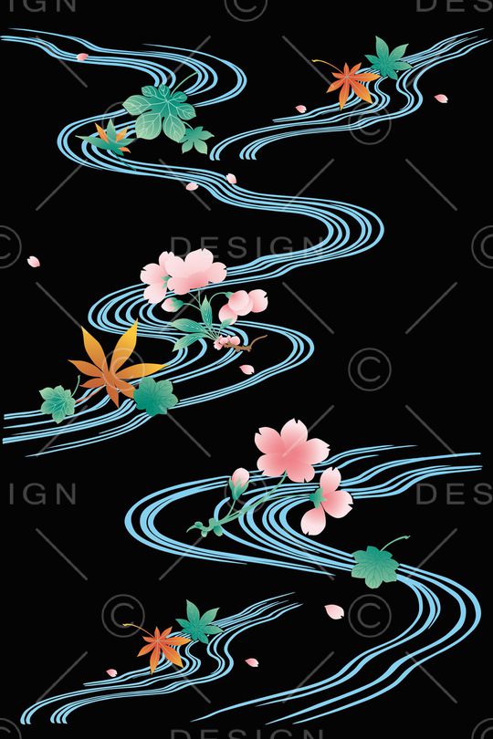 手绘花卉印花华亿平台图片