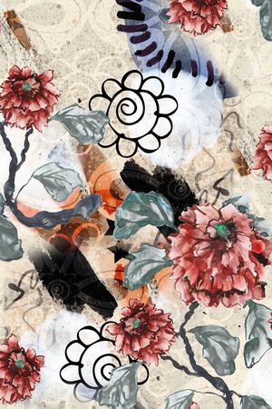 抽象印花华亿平台图片