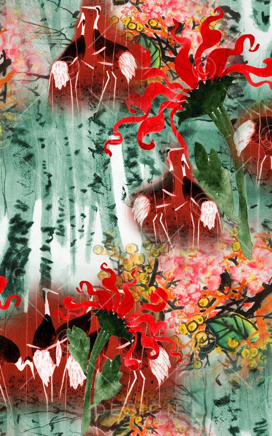 抽象印花华亿平台图片