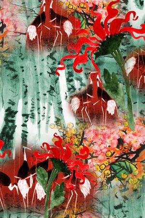 抽象印花华亿平台图片