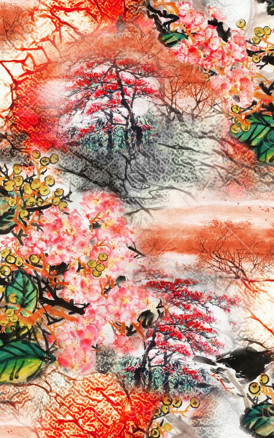 抽象印花华亿平台图片