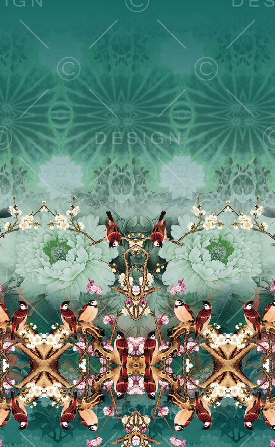 中国风印花华亿平台图片