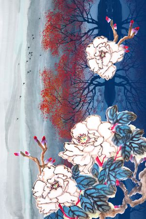 中国风印花华亿平台图片