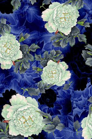 花卉印花华亿平台图片