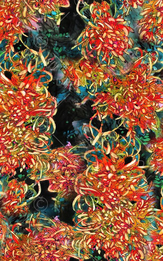 花卉印花华亿平台图片