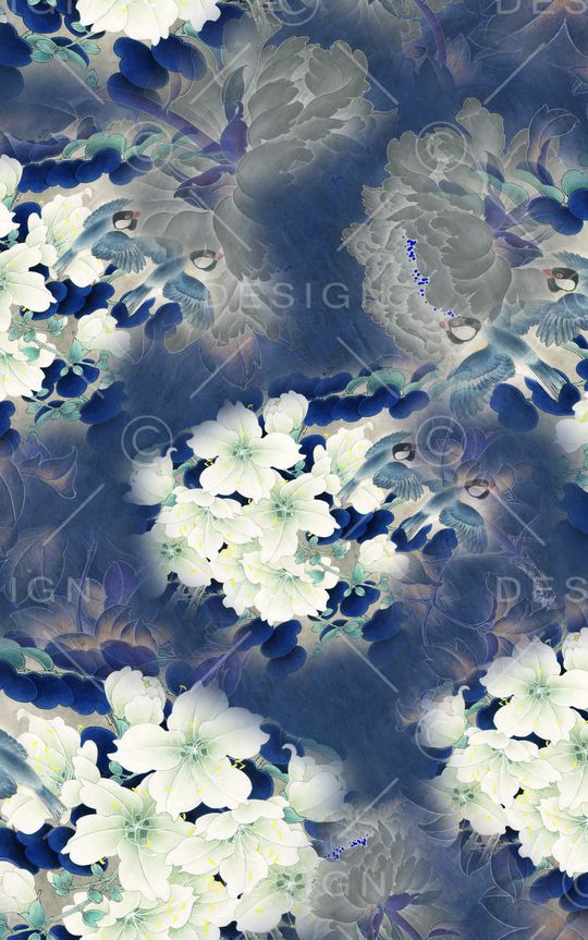 花卉印花华亿平台图片