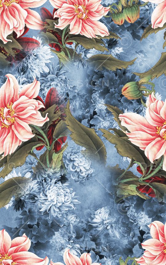 花卉印花华亿平台图片