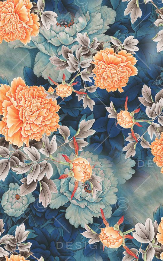 花卉印花华亿平台图片