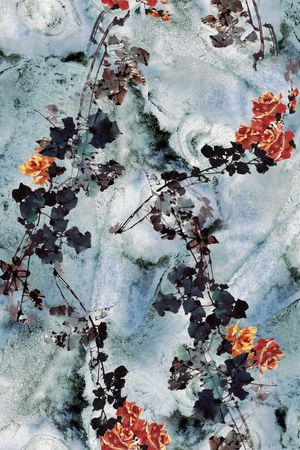 花卉印花华亿平台图片