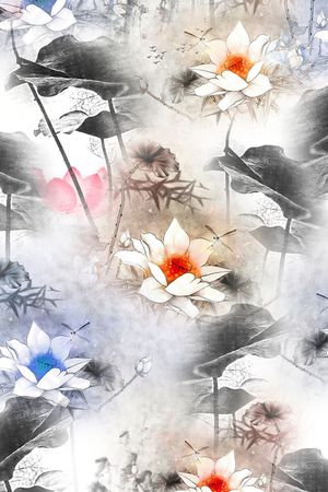 花卉印花华亿平台图片