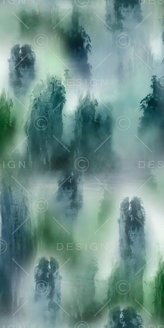 水墨风印花华亿平台图片