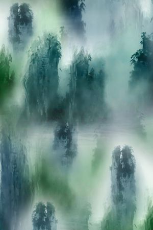 水墨风印花华亿平台图片