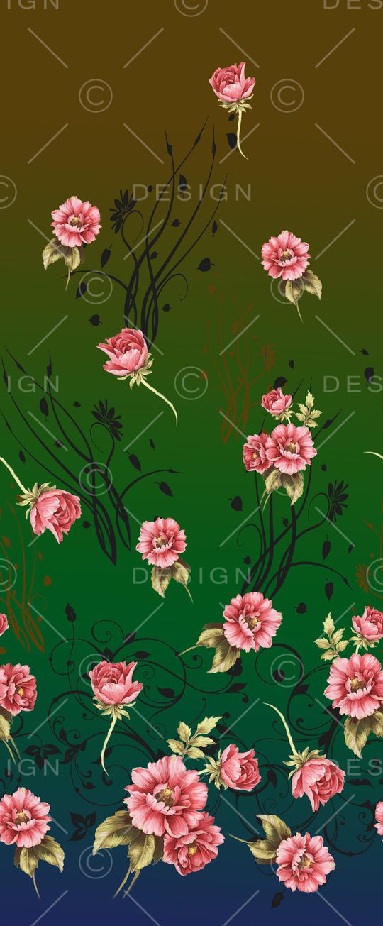 花卉印花华亿平台图片