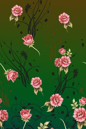 花卉印花华亿平台图片