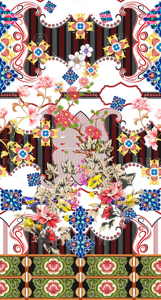 线条印花华亿平台图片