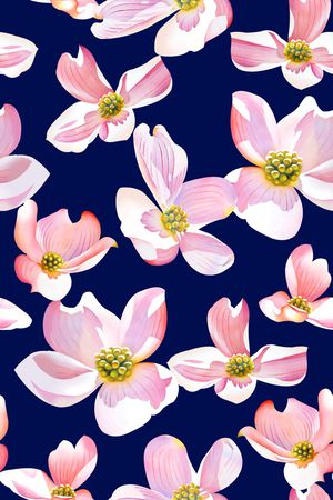 水彩花卉印花华亿平台图片