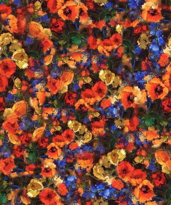 花卉印花华亿平台图片